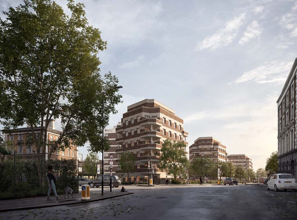 Maccreanor Lavington designed affordable homes on York Way, Islington