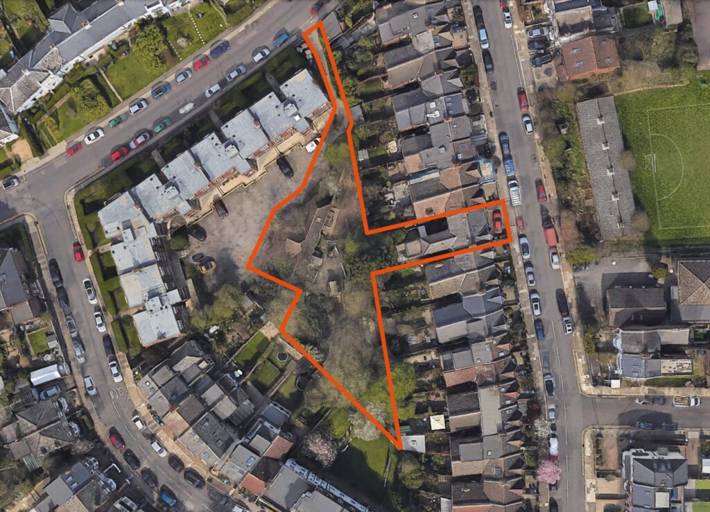 A 0.32 acre development site in Muswell Hill