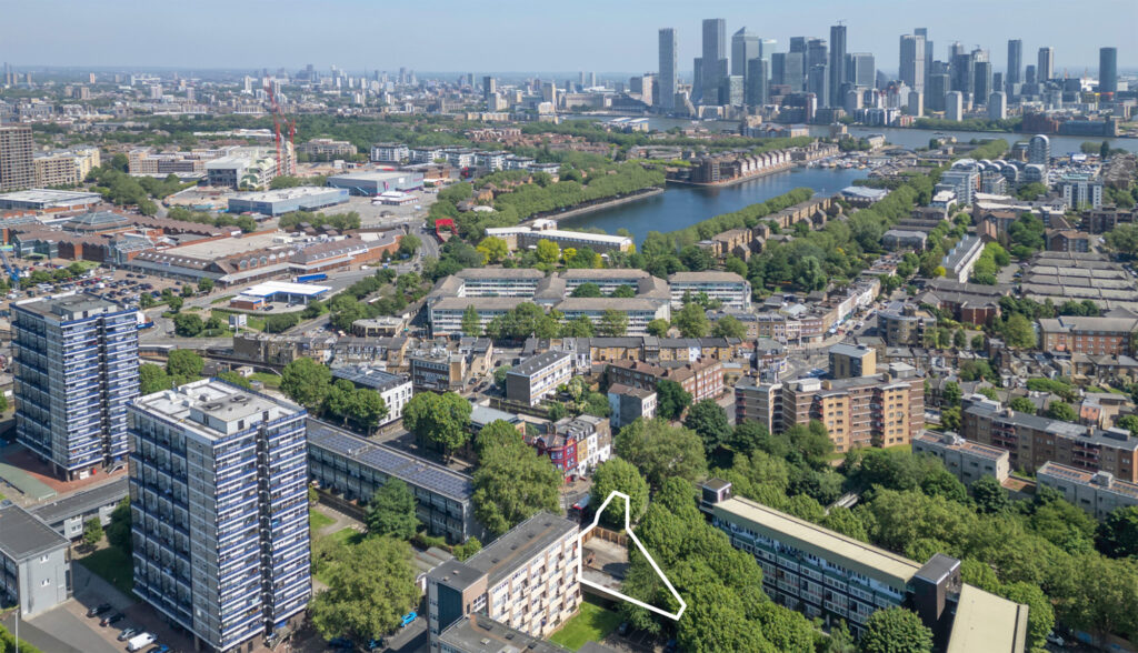 Rotherhithe New Road, Site Kingsbury Aerial plan