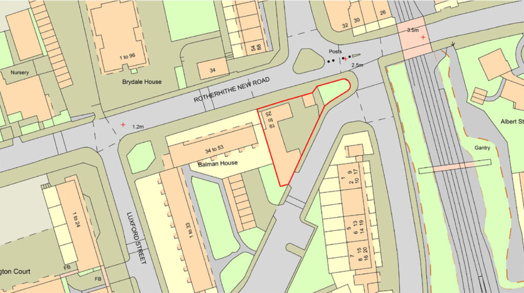 Rotherhithe New Road, Site Kingsbury map