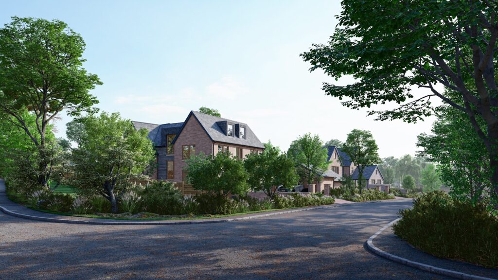 Site with planning for three houses on the Monkhams Estate, Woodford Green